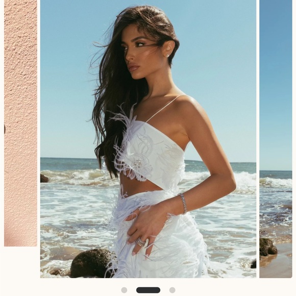 MADE BY ISLA PARTY BRIDAL SET SECOND LOOK  WHITE FEATHER inspired by MADE BY ILA - Picture 3 of 13